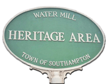 Water Mill Heritage Area Town of Southampton sign