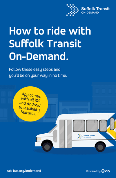 Suffolk County Transit On-Demand pamphlet cover