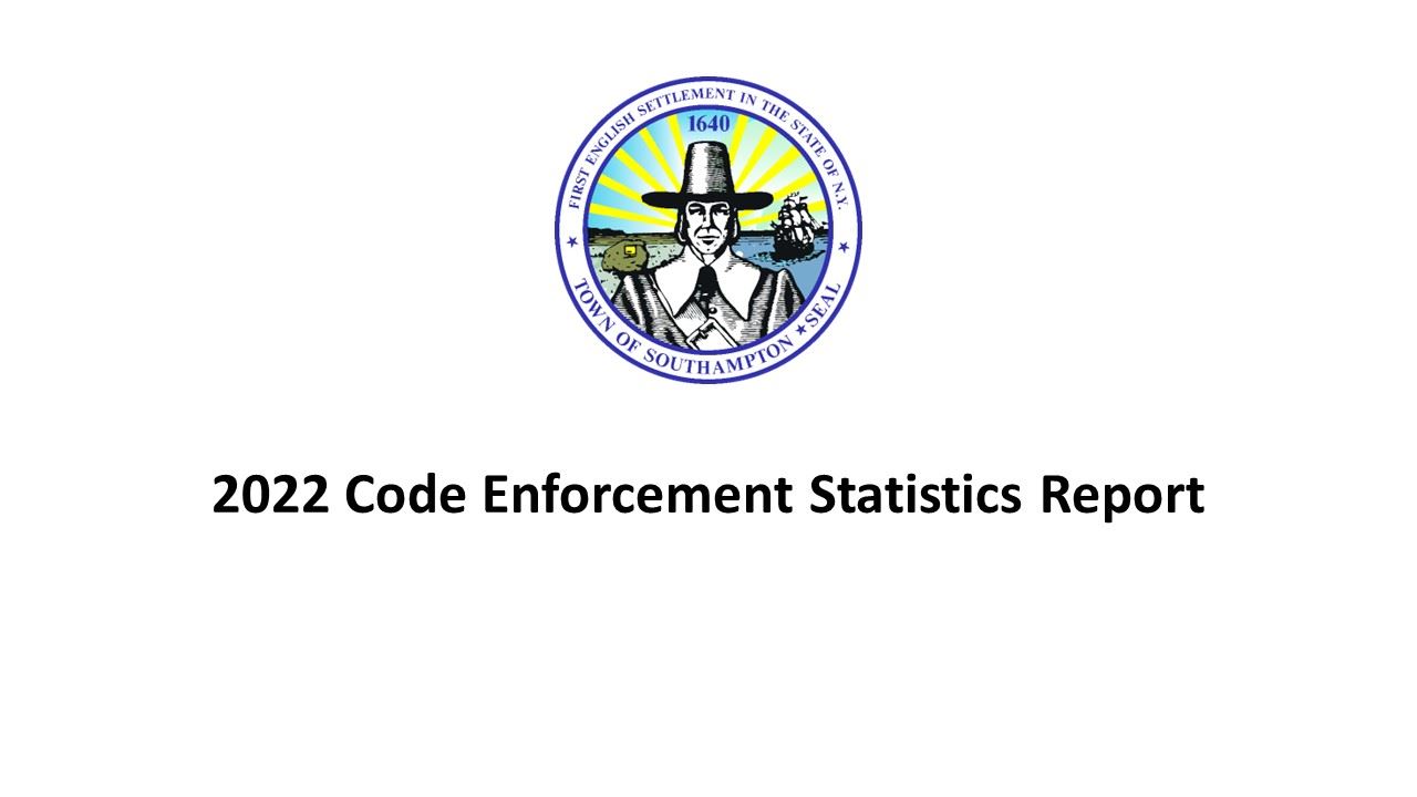 Image of 2022 Town Code Enforcement Statistics Report Cover