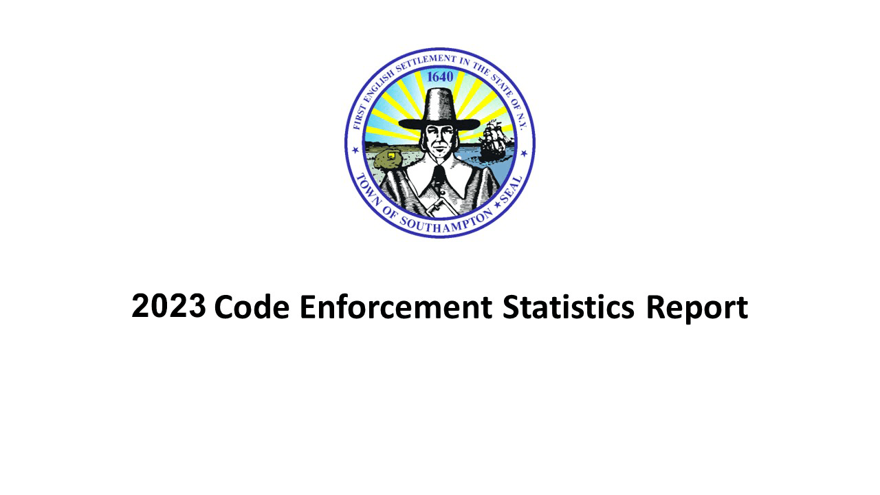Image of 2023 Town Code Enforcement Statistics Report Cover
