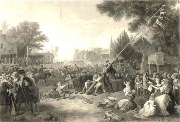 Raising the liberty pole